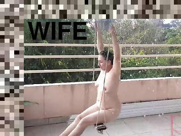Depraved Housewife Swinging Without Panties On A Swing Full Video
