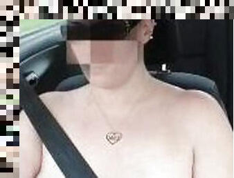 Tits out while driving