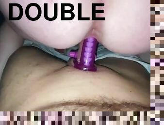 Bubble Butt Barbie takes my cock and a vibrating dildo in her tight pussy