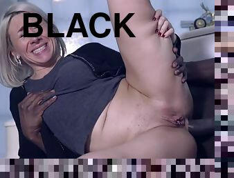 Julia the horny blonde wants a big black cock in her ass