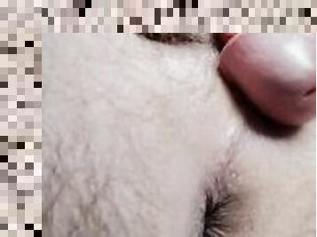 orgasm, amatör, gay, ensam, muskulös, close-up, rövhål