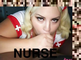 Shameless Nurse Slut Blows Bbc