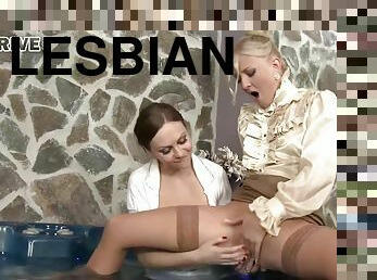 Is Making Love With In The Hot Tub, In - Tina Kay And Cayla Lyons