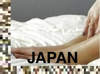asiatique, amateur, ados, japonais, massage, pieds, belle, fétiche, orteils