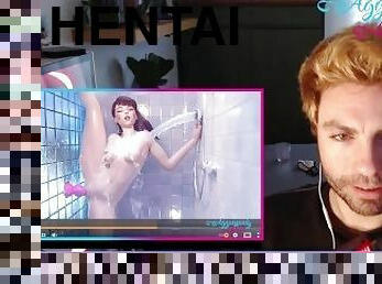 Overwatch DVA Dildo's her Tight Pussy in the Shower  REACTION