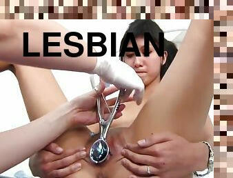 Yvette Yukiko And Lesbian Fingering - Lesbian Gyno With