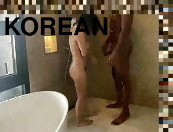 asian, isteri, amateur, interracial, creampie, bdsm, hitam, perhambaan, orang-korea