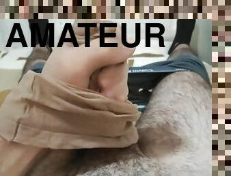 masturbation, strumpbyxor, amatör, cumshot, avrunkning, strumpor, pov, flickvän, sprut, ensam