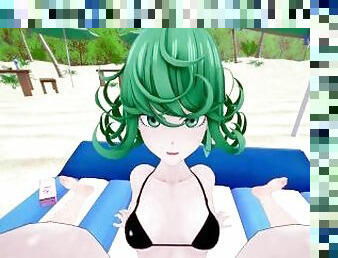 Tatsumaki and I have intense sex on the beach. - One-Punch Man Hentai