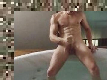 Sexy Argentinian guy big dick in jacuzzy