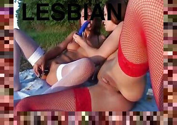 Dirty Pussy Licking Lesbian Whores In Lingerie Play With Toy