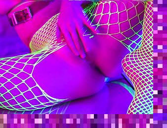 Trippy Neon Fishnet Dildo Suck And Fuck (full Video On - Jewelz Blu