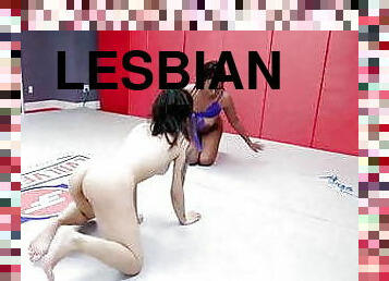 Nude Lesbians Fight As Mocha Menage Wrestles Avery Black