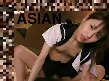 asia, mainan, handjob-seks-dengan-tangan-wanita-pada-penis-laki-laki, deepthroat-penis-masuk-ke-tenggorokan, sudut-pandang, berambut-cokelat