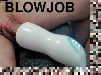 Fail video: I edged way too much and came in 30 secondes in the blowjob machine, left it on