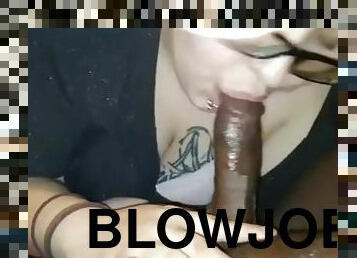 Giving a friend a blowjob