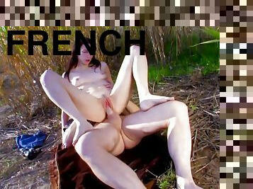 fisting, en-plein-air, amateur, anal, française, pute, brunette