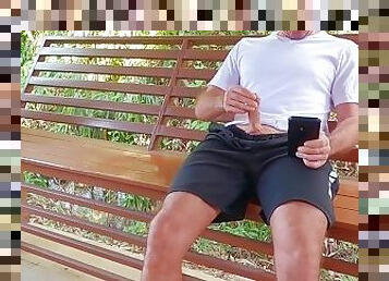 Caught masturbating in a public park