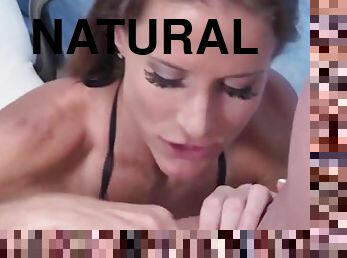 Natural tits MILF Sofie Marie Tries Sexy Bikinis And Fucks
