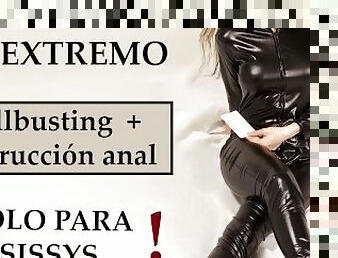 JOI Extremo para sissys, ballbusting y destruccion anal.