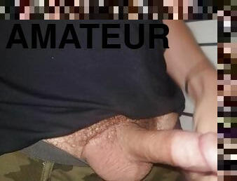 Morning wood - hard big dick pee