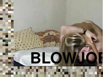 genuine homemade blowjob with my french student girlfriend