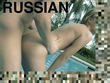 Beautiful Russian Teen Model Just Turned 18 Gets Fucked In Her Tight Pussy In The Pool