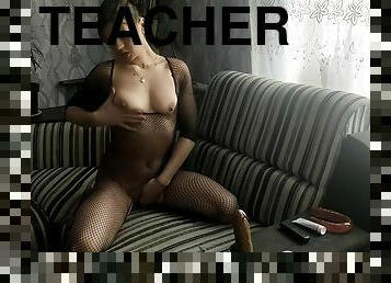 Found a video of my teacher in fishnets