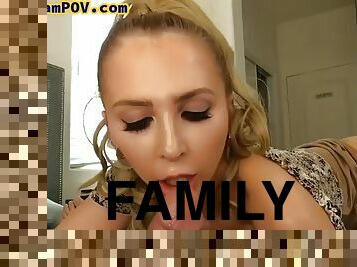 BAD FAMILY POV - Seductive stepmom sucks and rides taboo cock in POV action