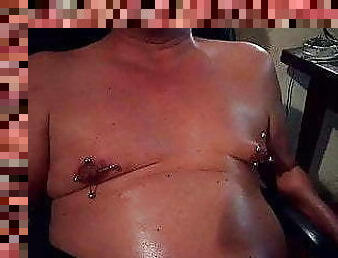 Transgender with bizarre pierced nipples A