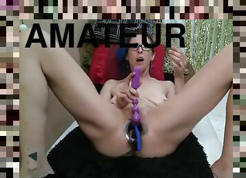 syahwat, amateur, dubur, milfs, alat-mainan, webcam, punggung-butt, solo, merokok, rambut-perang