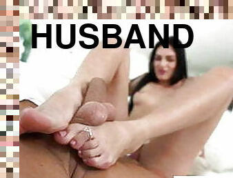 Leannes husband really loves her sexy feet