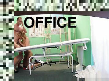 Crazy threesome in hospital office