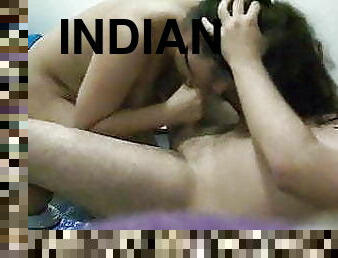 My Indian girl friend giving me blowjob 