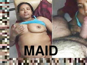 Today Exclusive-Desi maid Sex With House Owne...