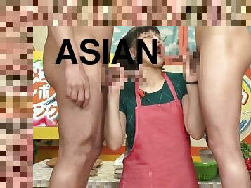 asiatisk, udløsning, japans, bukkake, fetish