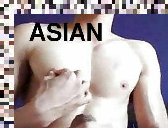 asia, mastubasi, puting-payudara, penis-besar, homo, sentakkan, berotot