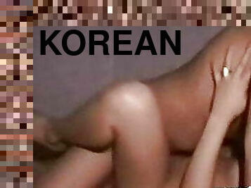 Korean stripper rides the cock at the bar