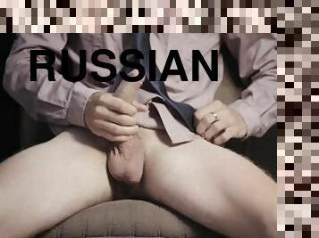 Russian boy masturbates after university