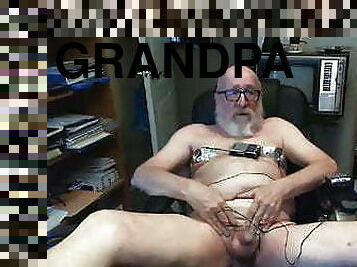 grandpa cum on webcam