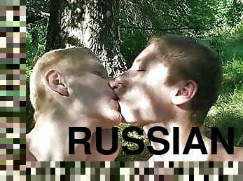 orang-rusia, dubur, menghisap-zakar, homoseksual, vintage, pasangan, gay