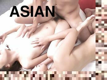 asia, berambut, vagina-pussy, jenis-pornografi-milf, mainan, jepang, creampie-ejakulasi-di-dalam-vagina-atau-anus-dan-keluarnya-tetesan-sperma, seks-grup, bertiga, berambut-cokelat