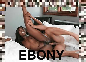 Ana Foxxx In Ebony Make Love On Stairs And In Bedroom