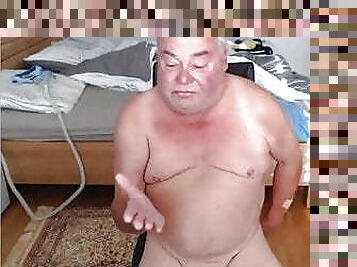 grandpa cum on webcam