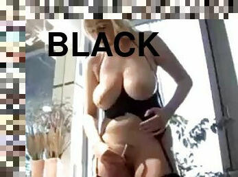 Kathleen White in black underwear