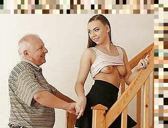 pappa, gammel, blowjob, tenåring, gangbang, dad-girl, ung-18, europeisk, euro, eldre-older