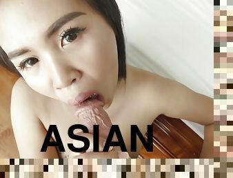 アジアの, ローティーン, 仕入れ, pov, タイの, かわいい, ブルネット, タトゥー, 微乳