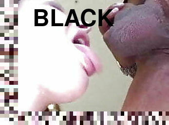 Girl sucking huge black cocks