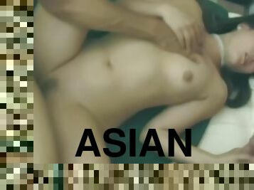 Asian first timer in retro porno