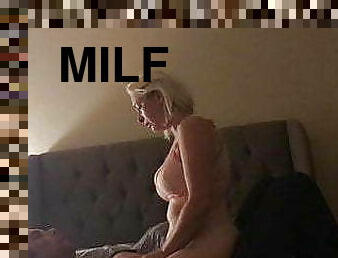 odrasle, milf, mami, poljubljanje, blond, mlekarica, kurac